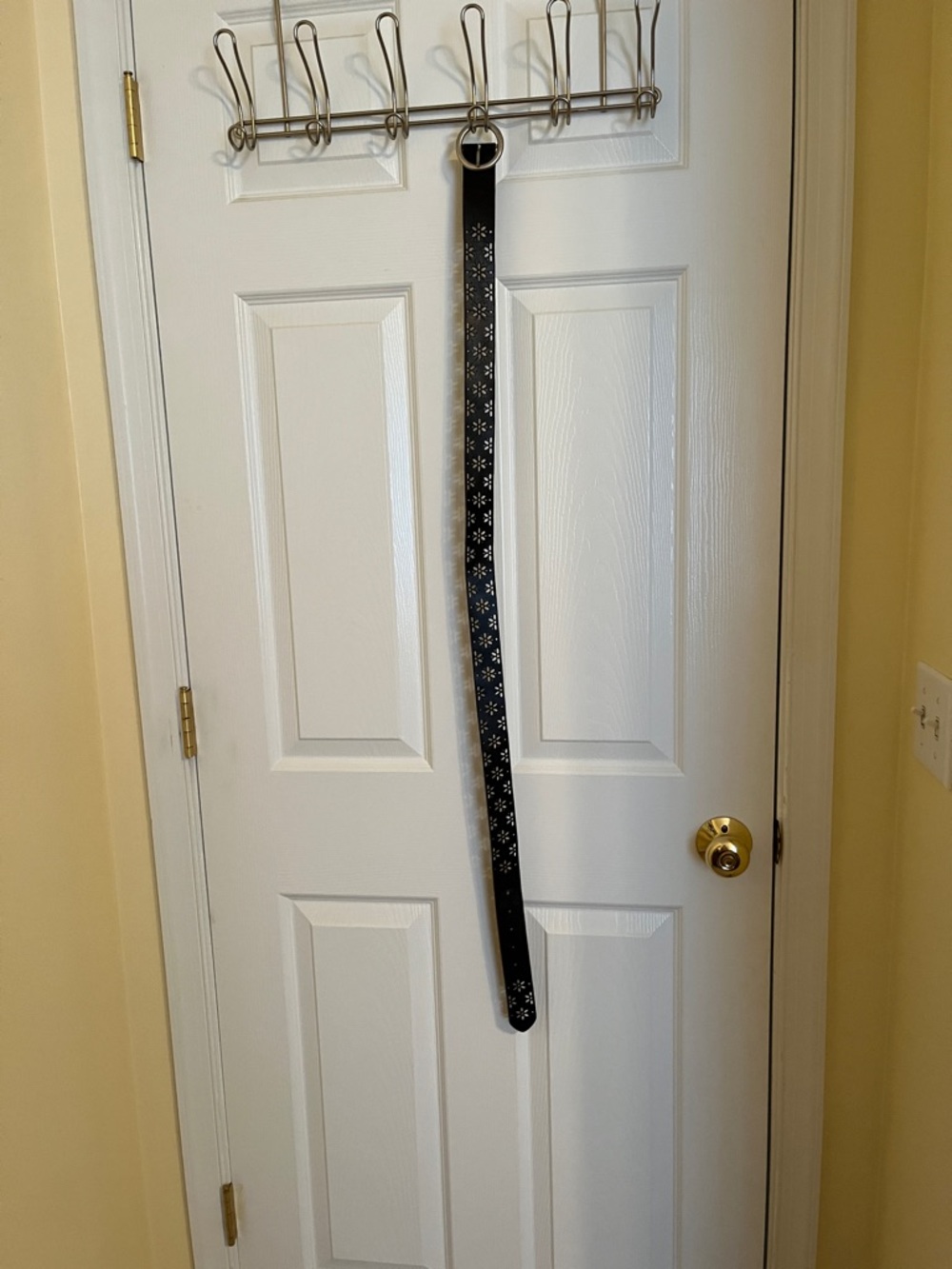 Aeropostale Black Studded Floral Belt